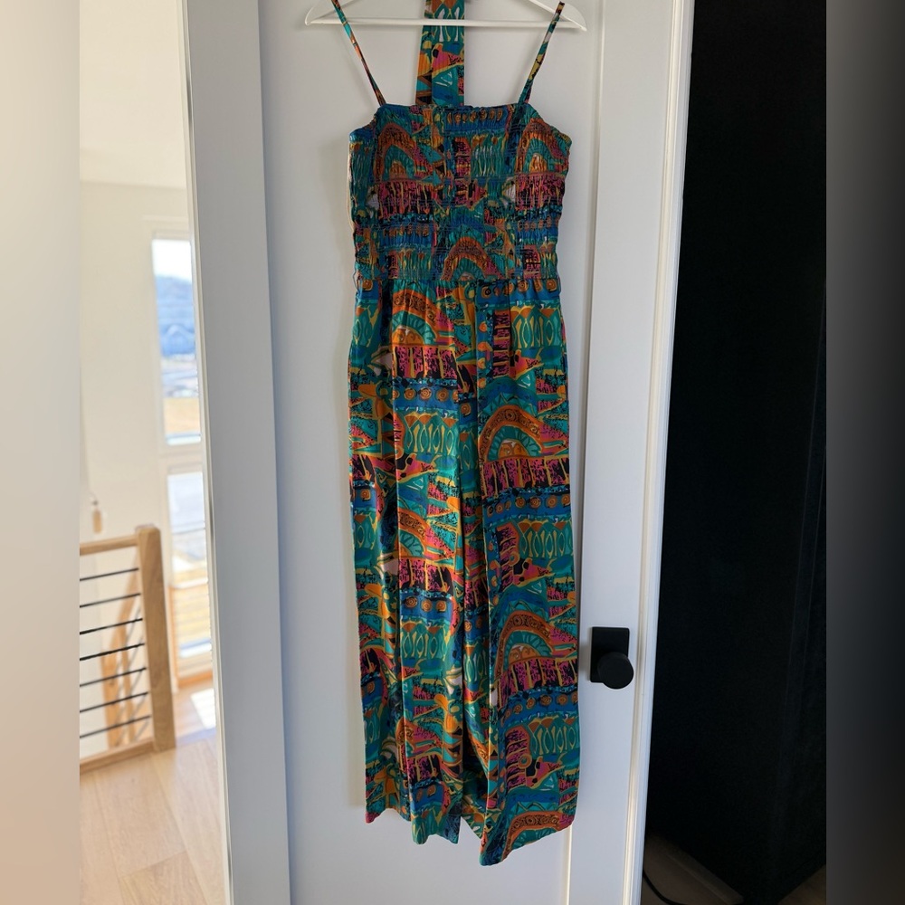 Cleobella Teal Multicolor Printed Jumpsuit - Picture 2 of 5